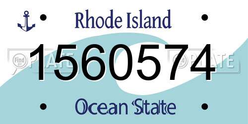 1560574 Rhode Island License Plate