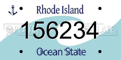 156234 Rhode Island License Plate