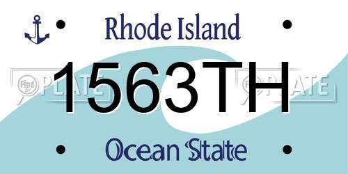 1563TH Rhode Island License Plate