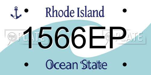 1566EP Rhode Island License Plate