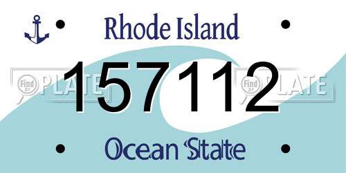 157112 Rhode Island License Plate