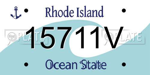 15711V Rhode Island License Plate