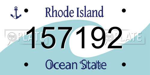 157192 Rhode Island License Plate
