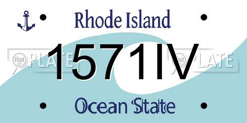 1571IV Rhode Island License Plate