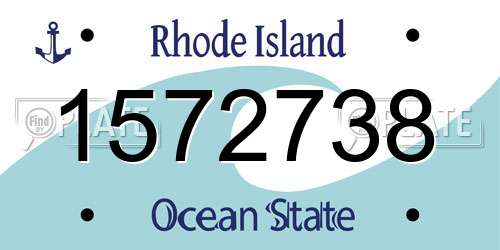 1572738 Rhode Island License Plate