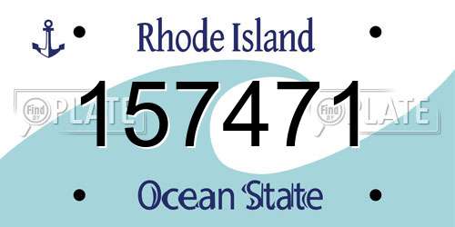 157471 Rhode Island License Plate