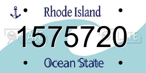 1575720 Rhode Island License Plate