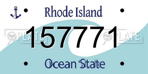 157771 Rhode Island License Plate