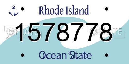 1578778 Rhode Island License Plate
