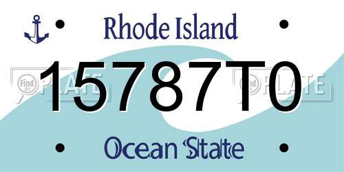 15787T0 Rhode Island License Plate