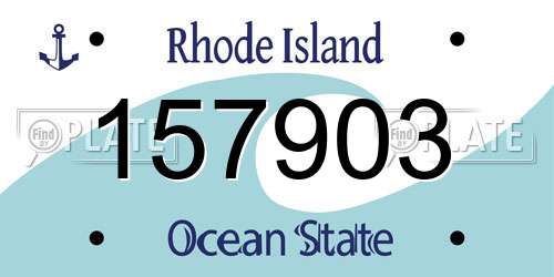 157903 Rhode Island License Plate