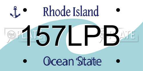 157LPB Rhode Island License Plate