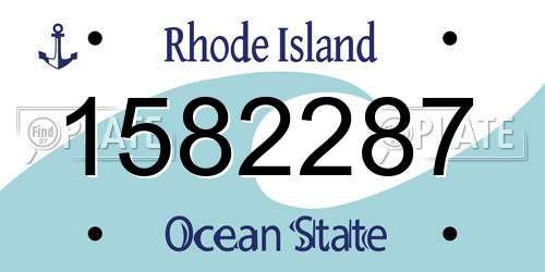 1582287 Rhode Island License Plate