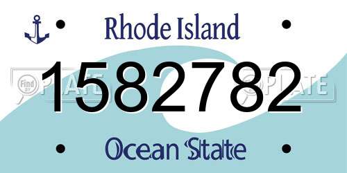 1582782 Rhode Island License Plate