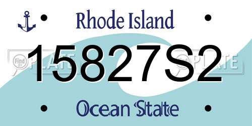 15827S2 Rhode Island License Plate