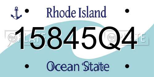 15845Q4 Rhode Island License Plate