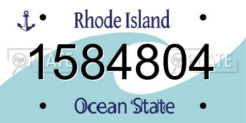 1584804 Rhode Island License Plate