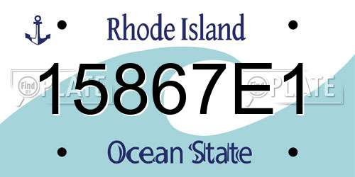 15867E1 Rhode Island License Plate