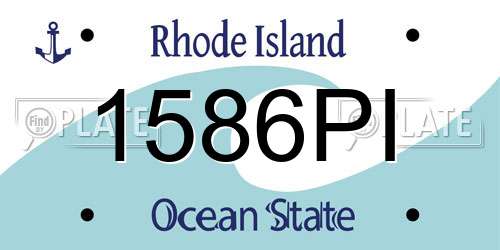 1586PI Rhode Island License Plate