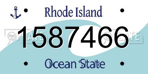 1587466 Rhode Island License Plate
