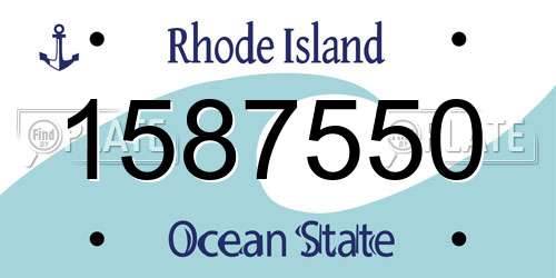 1587550 Rhode Island License Plate
