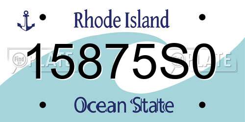 15875S0 Rhode Island License Plate