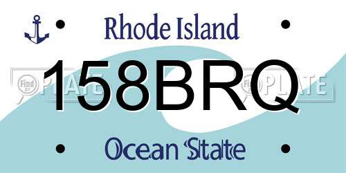 158BRQ Rhode Island License Plate