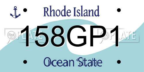 158GP1 Rhode Island License Plate