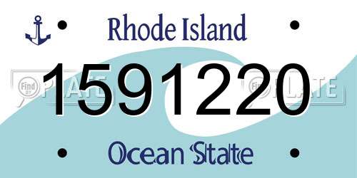 1591220 Rhode Island License Plate