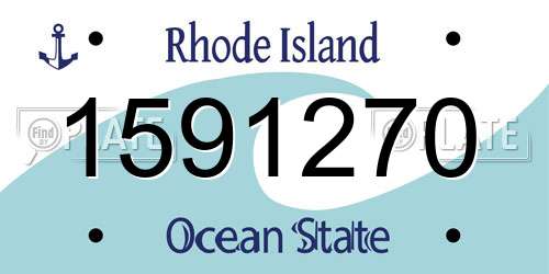 1591270 Rhode Island License Plate