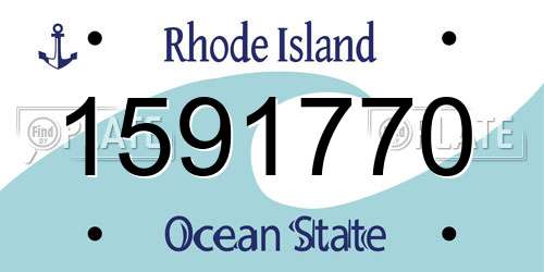 1591770 Rhode Island License Plate
