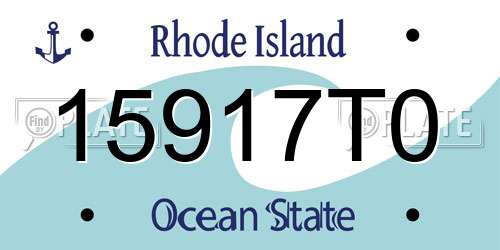15917T0 Rhode Island License Plate