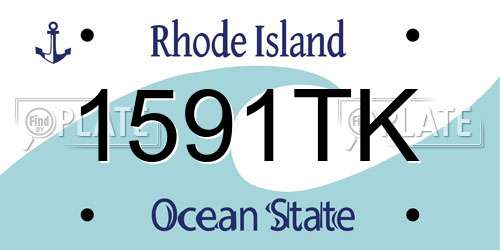 1591TK Rhode Island License Plate