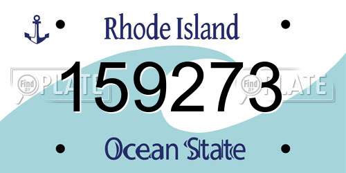 159273 Rhode Island License Plate
