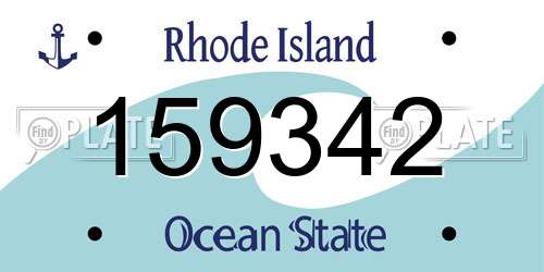159342 Rhode Island License Plate