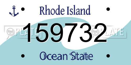 159732 Rhode Island License Plate