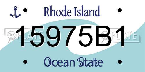 15975B1 Rhode Island License Plate