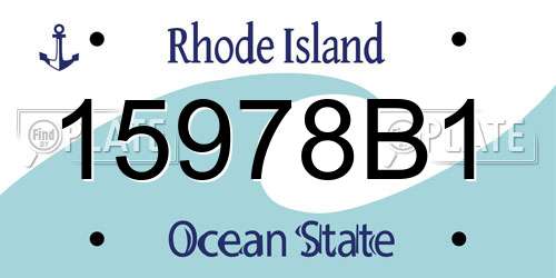 15978B1 Rhode Island License Plate