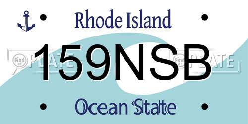 159NSB Rhode Island License Plate