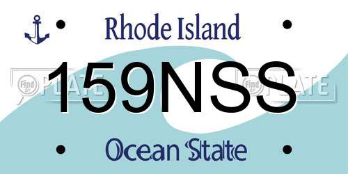 159NSS Rhode Island License Plate