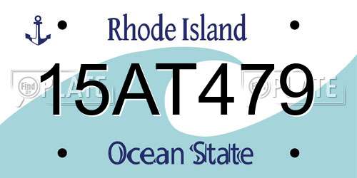 15AT479 Rhode Island License Plate