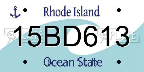 15BD613 Rhode Island License Plate