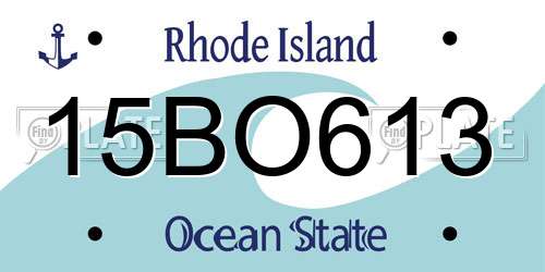 15BO613 Rhode Island License Plate