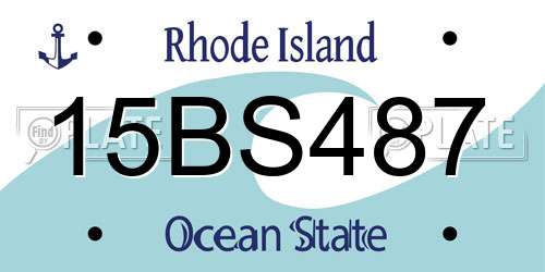 15BS487 Rhode Island License Plate