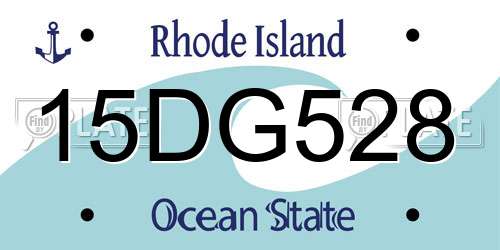 15DG528 Rhode Island License Plate