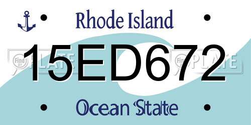 15ED672 Rhode Island License Plate