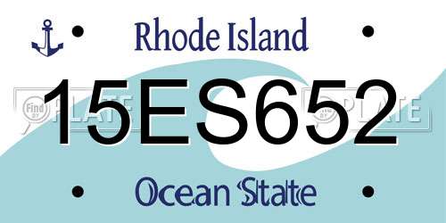 15ES652 Rhode Island License Plate