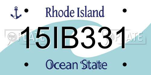 15IB331 Rhode Island License Plate