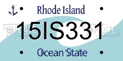 15IS331 Rhode Island License Plate