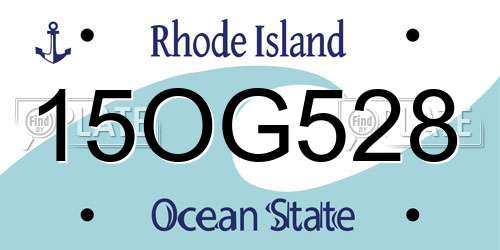 15OG528 Rhode Island License Plate